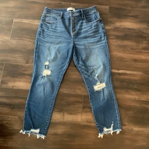 Abercrombie Curve Love High Rise super skinny Ankle jeans